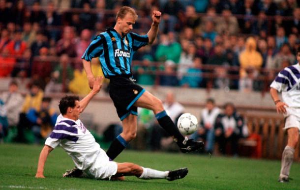 Bergkamp during his time at Inter. | Source: world soccer