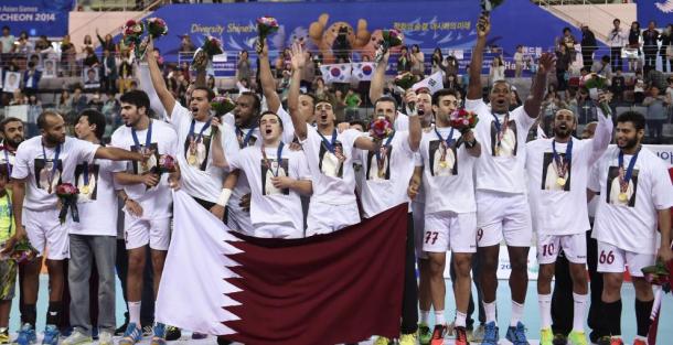 Qatar tras vencer a Corea del Sur en los Juegos Asiáticos. Foto: www.elconfidencial.com