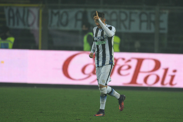 Thereau esulta per il gol del 3-1. Fonte: www.facebook.com/UdineseCalcio1896