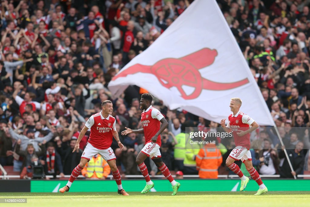 (Photo: Catherine Ivill/Getty Images) <strong><a  data-cke-saved-href='https://www.vavel.com/en/football/2022/08/31/premier-league/1121708-arsenal-2-1-aston-villa-gunners-secure-victory-in-dominant-display-despite-villa-scare.html' href='https://www.vavel.com/en/football/2022/08/31/premier-league/1121708-arsenal-2-1-aston-villa-gunners-secure-victory-in-dominant-display-despite-villa-scare.html'>Granit Xhaka</a></strong> has been in the form of his Arsenal career this season and was rewarded with a well-worked goal to seal his sides' Derby Day victory.