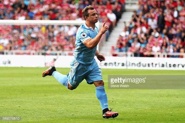 The signing of Xherdan Shaqiri last summer shows Stoke City's transformation under Mark Hughes. | Photo: Steve Welsh/Getty Images