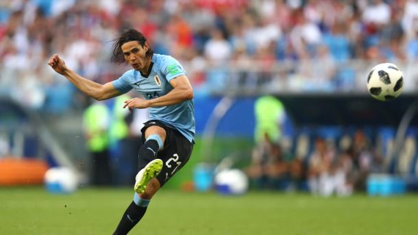 After numerous attempts, Edison Cavani finally opened his account at the World Cup | Source: Getty Images via FIFA.com