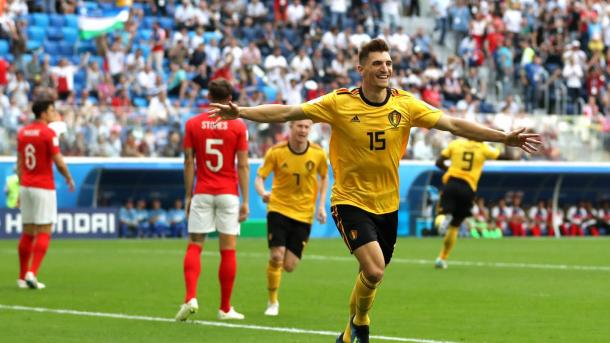 Thomas Meunier scored his first ever World Cup goal today | Source: Getty Images via FIFA.com