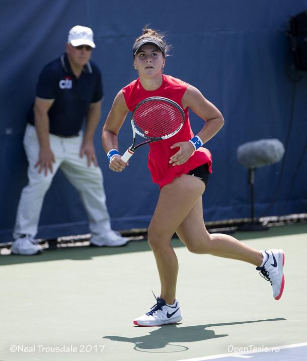 Bianca Vanessa Andreescu in action at the 2017 Citi Open. | Photo: Neal Trousdale/OpenTenis.ro