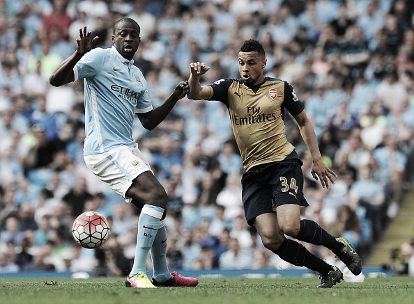 Yaya Toure, pictured against Arsenal, has been a huge influence for City (Photo: Stuart MacFarlane / Getty Images)