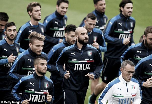 Zaza entrenando con la selección italiana, con la que está concentrado para el amistoso ante Alemania. Foto: Getty Images