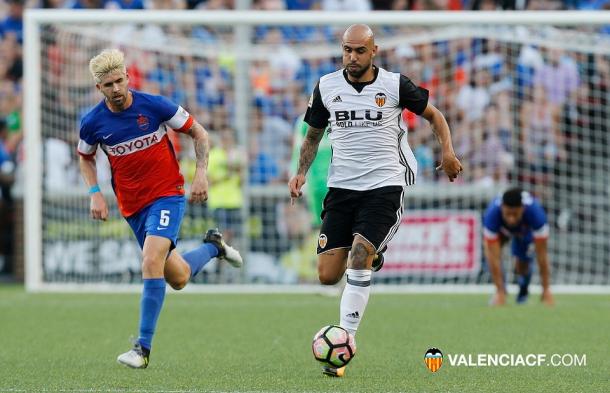 Zaza en el encuentro frente al Cincinnati | Fuente: valenciacf.com