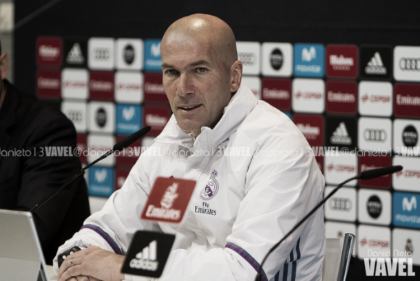 Zidane, en conferencia de prensa. Foto: Dani Nieto (VAVEL).