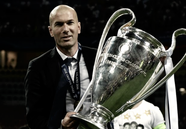 Zinedine Zidane con la duodécima Champions del Real Madrid | Foto: Página web Real Madrid