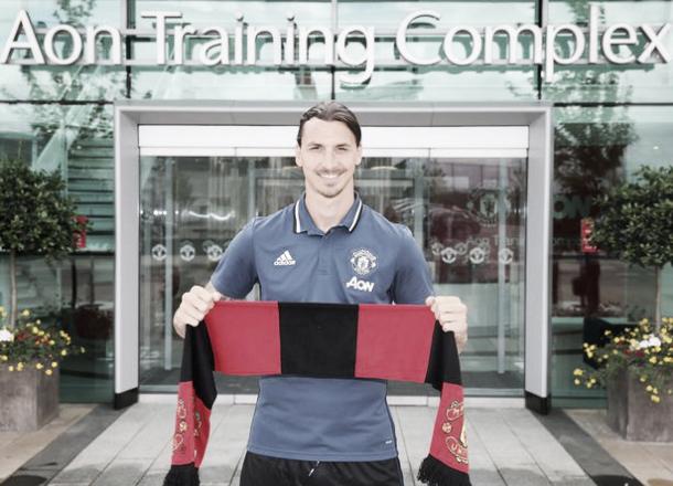 Zlatan Ibrahimovic has replaced Anthony Martial as United's number nine | Photo: Getty