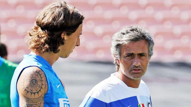 Above: Zlatan Ibrahimovic and Jose Mourinho during their time at Inter Milan | Photo: Sky Sports