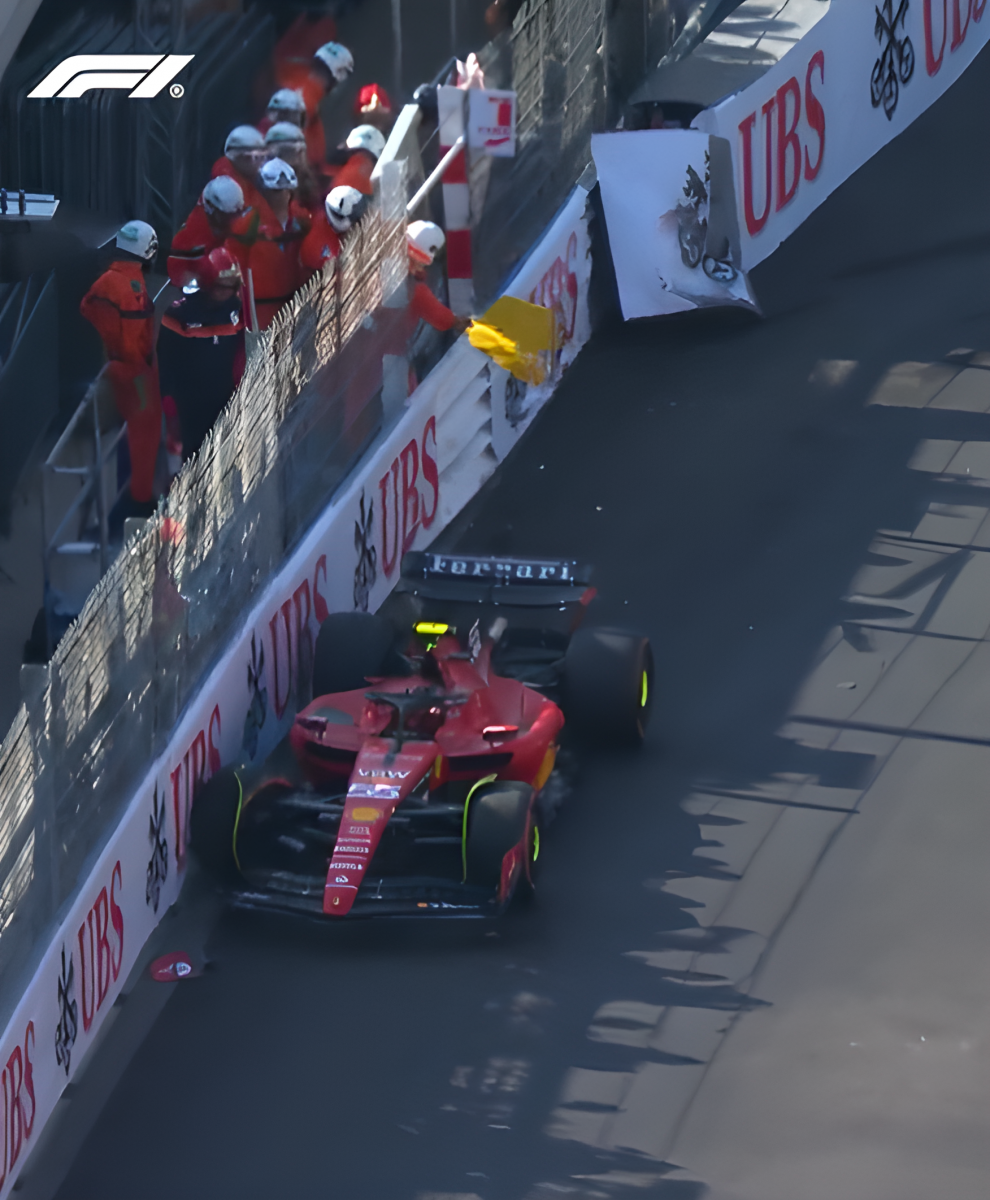 Accidente Carlos Sainz - Ferrari - FP2 / Fuente: Twitter @F1