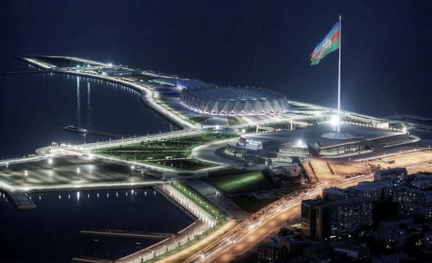 El circuito urbano de Bakú albergará el Gran Premio de Europa de Fórmula 1 en 2016