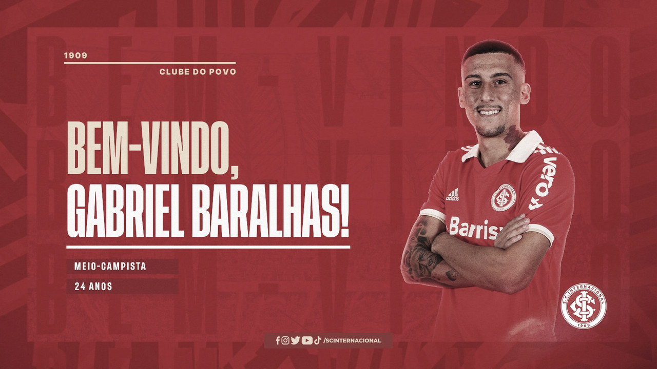 Internacional anuncia contratação de Gabriel Baralhas