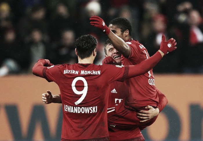 FC Augsburg 1-3 Bayern Munich: Reigning champions restore eight-point lead at the top