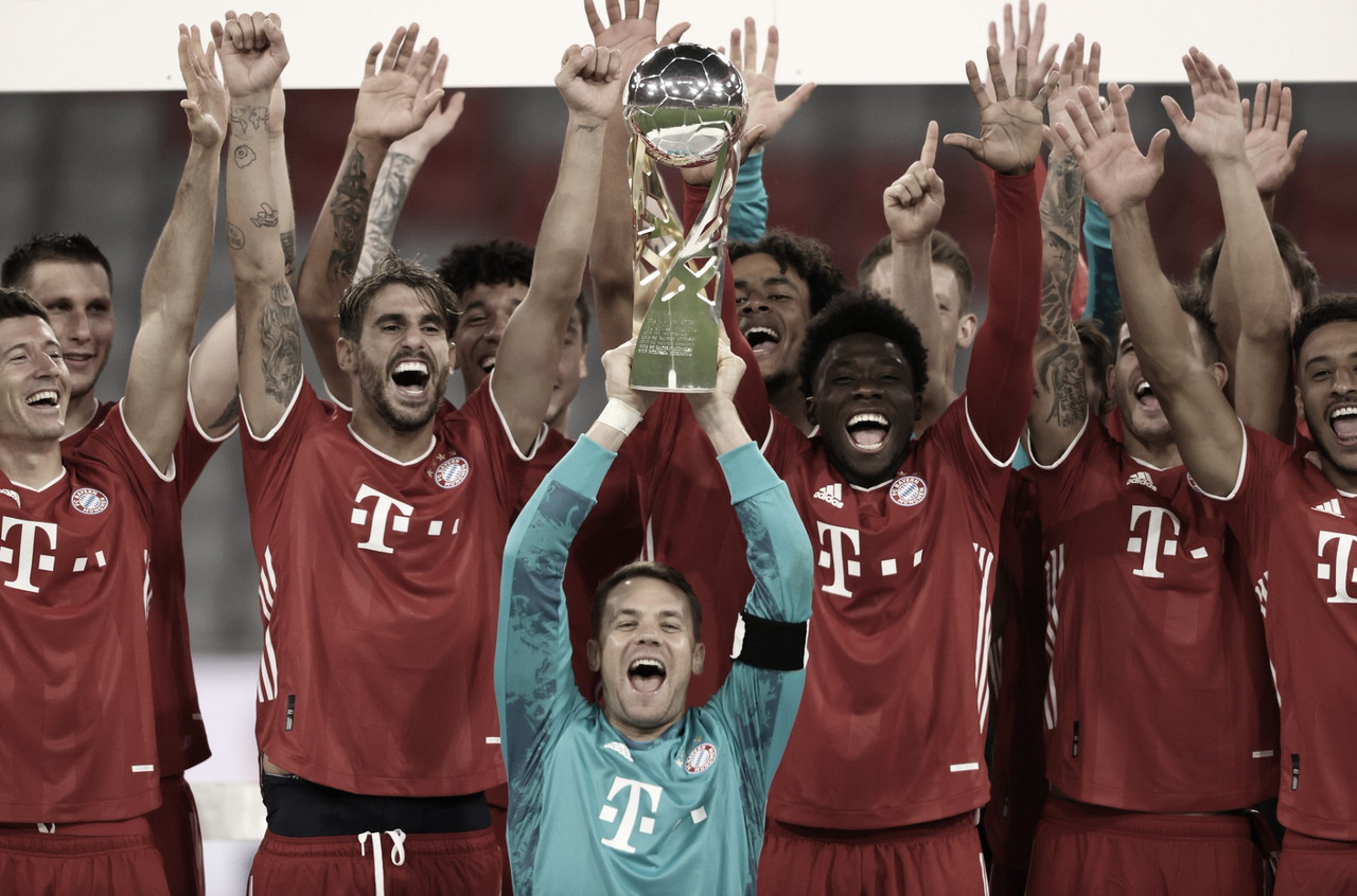É campeão!
Com gol decisivo de Kimmich, Bayern bate Dortmund e fatura título da Supercopa
da Alemanha É campeão!
Com gol decisivo de Kimmich, Bayern bate Dortmund e fatura título da Supercopa
da Alemanha