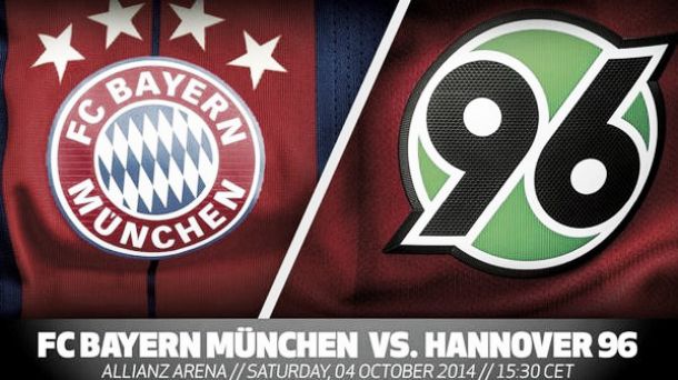 Resultado Bayern de Múnich - Hannover 96 en la Bundesliga 2014 (4-0)