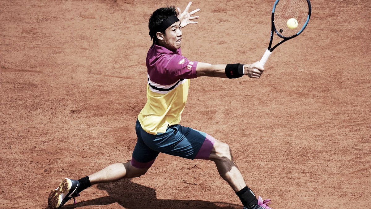 Em partida disputada, Nishikori vence Tsonga de virada e avança em Roland Garros Em partida disputada, Nishikori vence Tsonga de virada e avança em Roland Garros