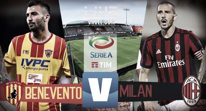 Risultato finale Benevento - Milan in diretta, LIVE Serie A 2017/18 2-2 (Bonaventura, Puscas, Kalinic, Brignoli)