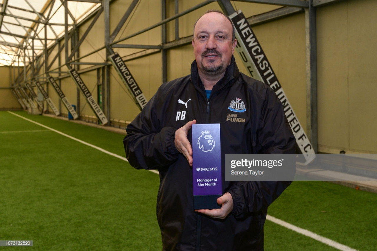 Rafa Benitez scoops Manager of the Month award after perfect November