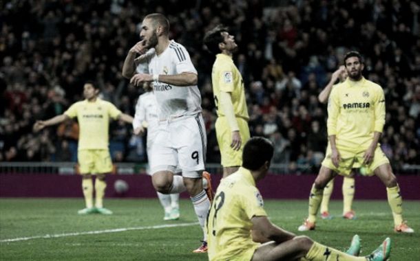 Benzema marca dois e Real Madrid goleia o Villarreal em jogo de seis gols
