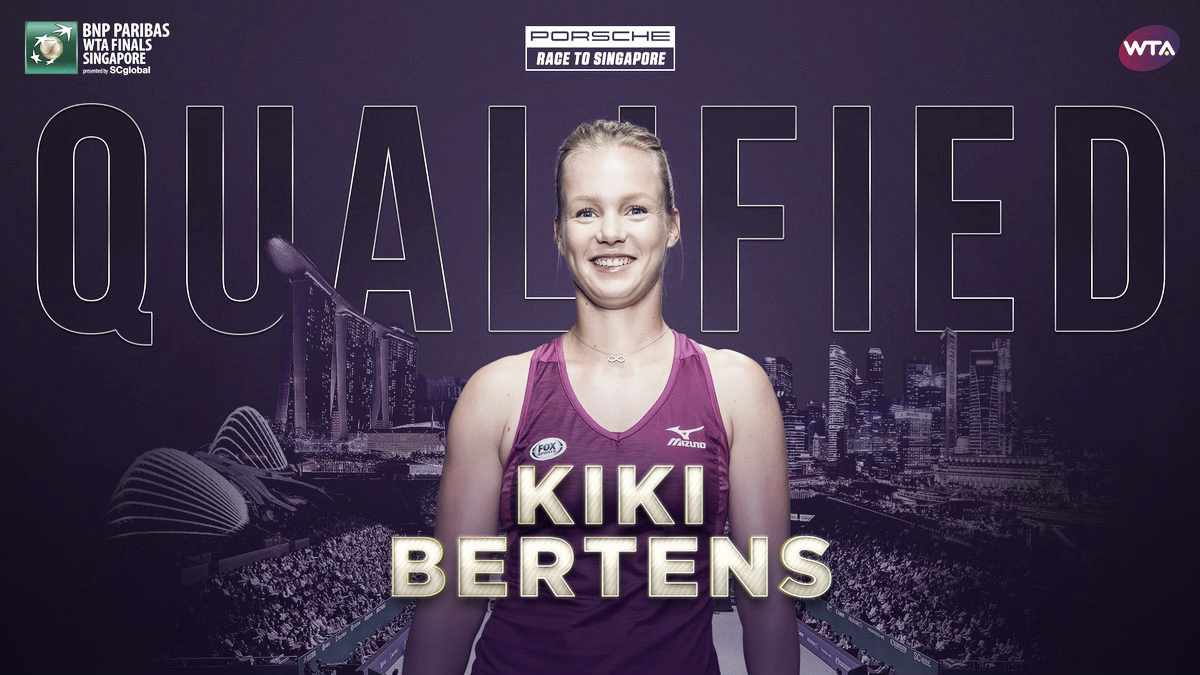 Kiki Bertens qualifies for WTA Finals