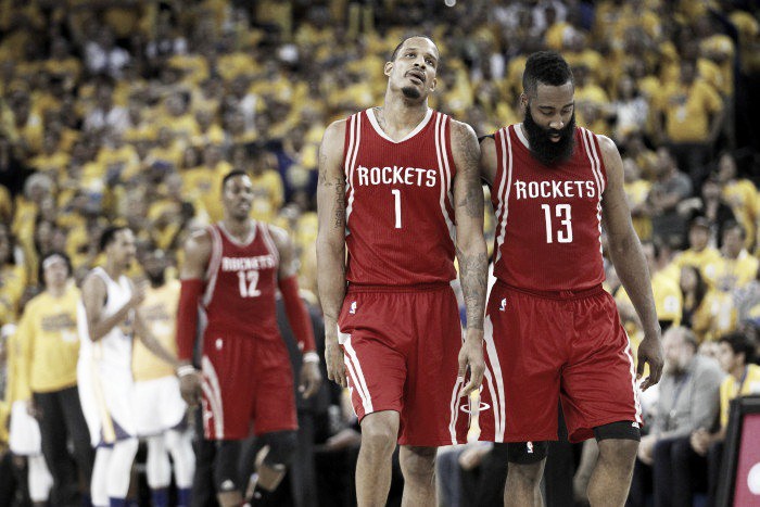 Houston Rockets fall to Stephen Curry-less Golden State Warriors in Game 2, 106-115