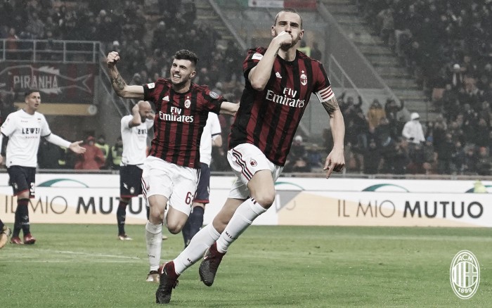 Bonucci! Il Milan batte il Crotone 1-0