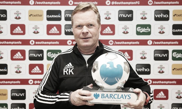 Koeman collects Manager of the Month award