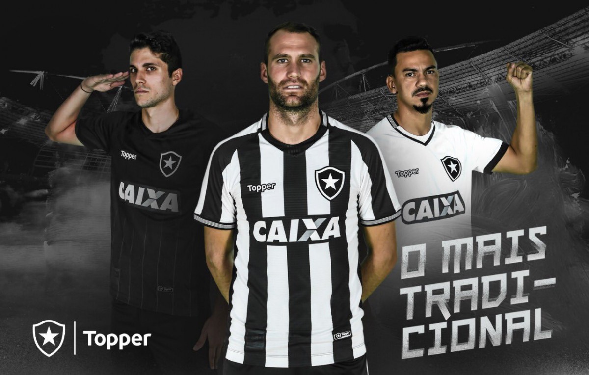 Botafogo apresenta uniformes para temporada 2018