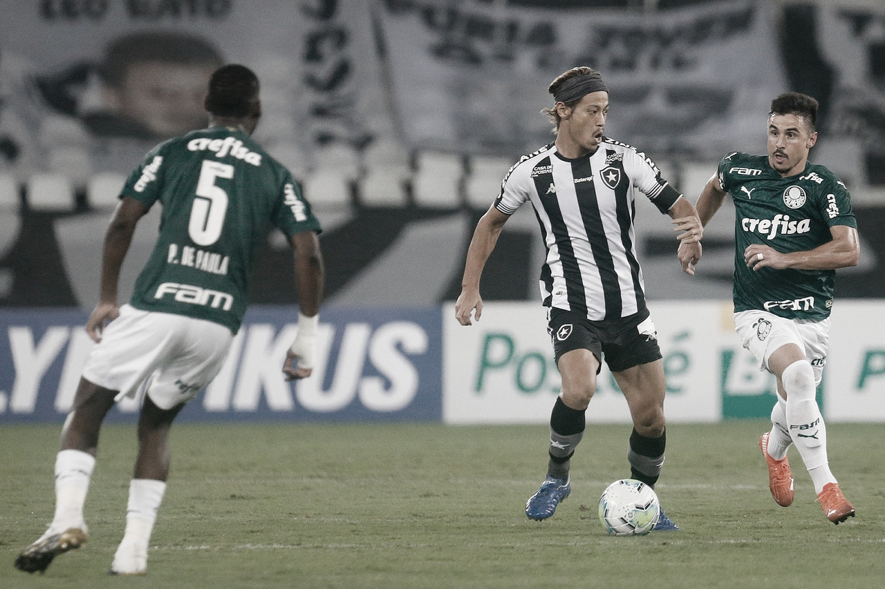Botafogo
aproveita oportunidades e tira invencibilidade do Palmeiras no Brasileirão