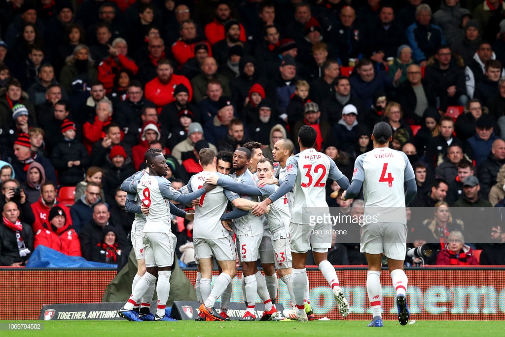 Bournemouth 0-4 Liverpool: Salah fires a hat-trick as the Reds thrash Bournemouth to go top
