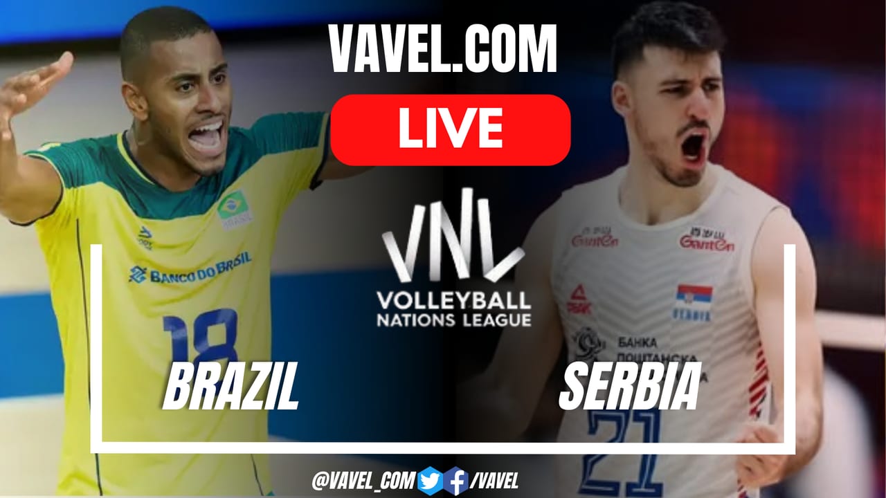 Points and Highlights for Brazil 3-0 Serbia in Volleyball Nations League Match