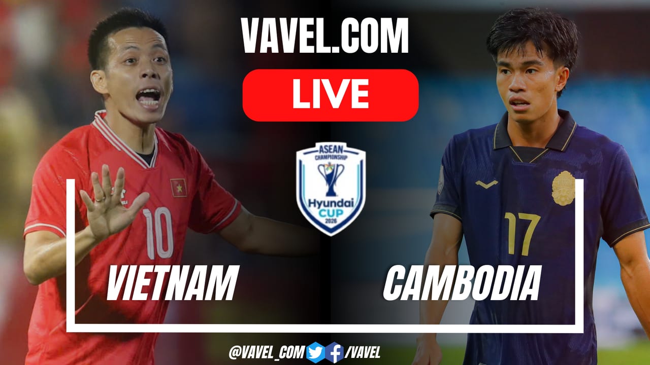 Vietnam vs Cambodia LIVE Score Updates in 2026 ASEAN Hyundai Cup Match