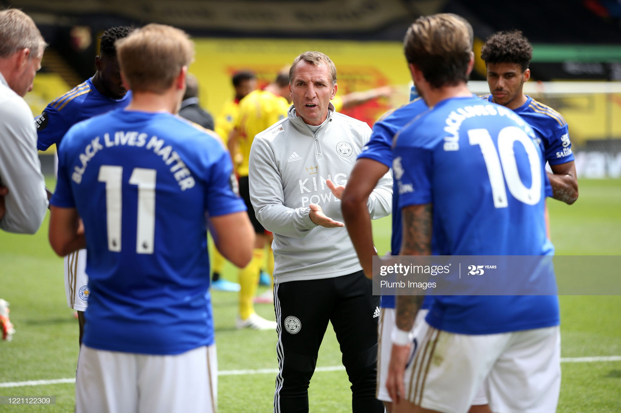 Brendan Rodgers believes the 'luck went against' his Leicester side after frantic final five minutes