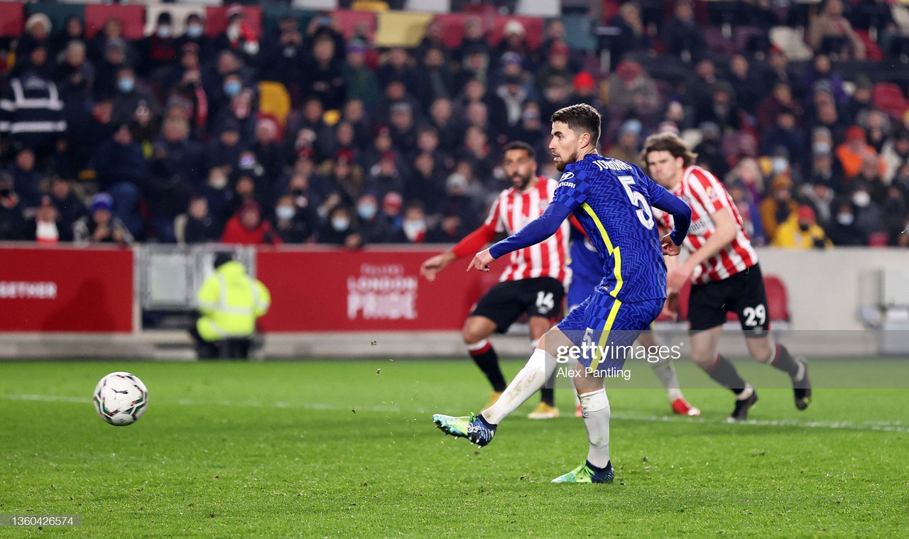 Brentford 0-2 Chelsea: Jorginho penalty seals Blues' place in EFL Cup semi-finals