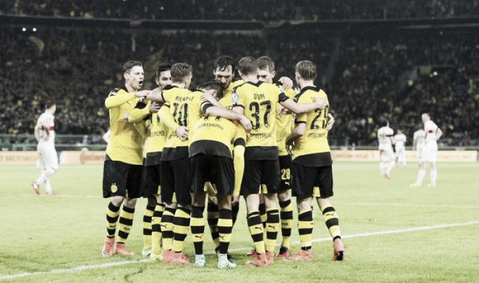 VfB Stuttgart 1-3 Borussia Dortmund: BVB's deadly front three see them into DFB-Pokal semi-final