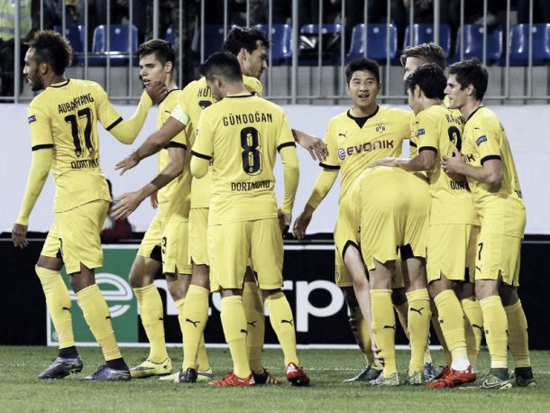FK Gabala 1-3 Borussia Dortmund: Aubameyang hits hat-trick to keep BVB top