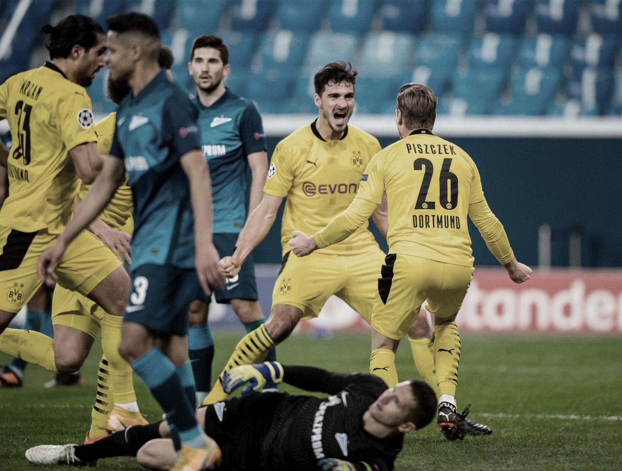 Com
gol decisivo de Witsel, Dortmund vira sobre Zenit e encerra fase de grupos na liderança