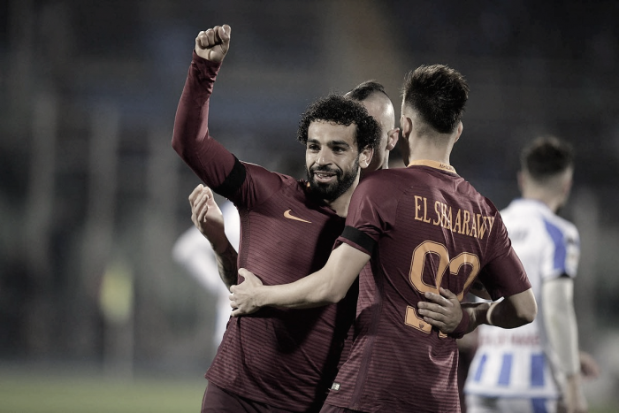 Pescara 1-4 Roma: Salah mantiene a la Roma en Champions