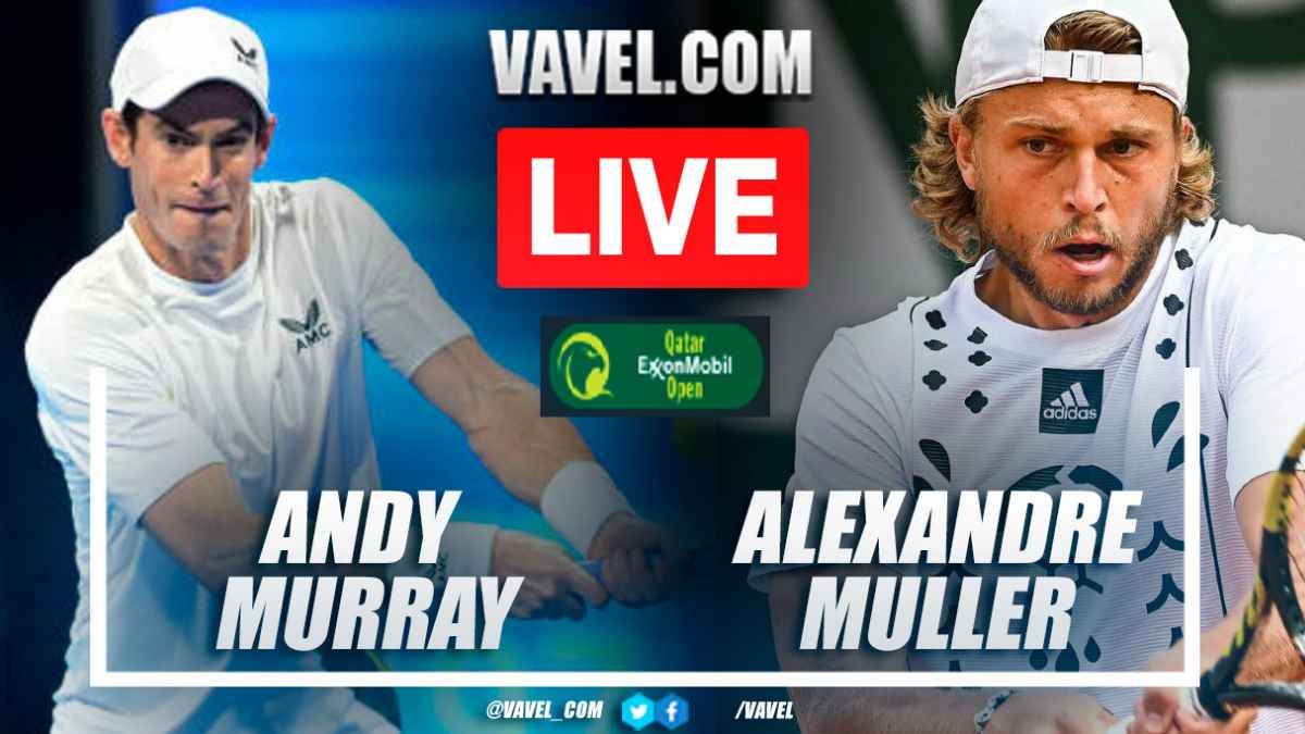 Summary and higlights of Andy Murray 2-1 Alexandre Muller 02/23/2023
