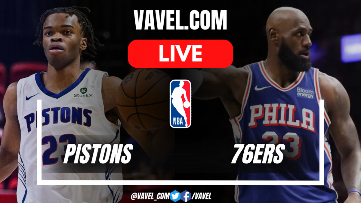 Detroit Pistons vs Philadelphia 76ers LIVE Score Updates in NBA Game