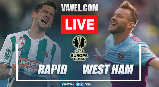 West Ham United v Rapid Vienna EUROPA LEAGUE PROGRAMME TEAMSHEET  30/9/21!!