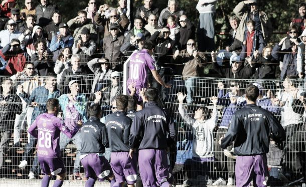 Adrián Luna abrió el marcador en el Parque Saroldi. Imagen: sitio web oficial de Defensor Sporting.