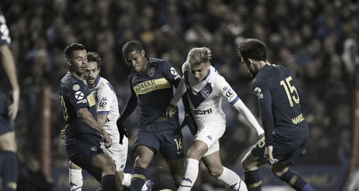 El último enfrentamiento entre Boca y Vélez por la Superliga. Foto: Vélez Sarsfield.
