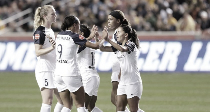 Debinha scored for the Courage in the 70th minute. Photo: www.twitter.com/thenccourage