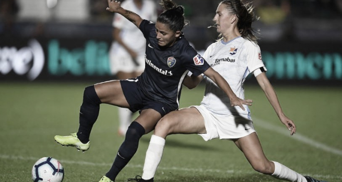 Debinha scored for the Courage in the 28th minute. Photo: www.twitter.com/thenccourage