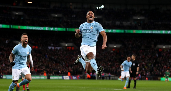 L'esultanza rabbiosa di Vincent Kompany dopo il suo gol odierno. | Manchester City, Twitter.