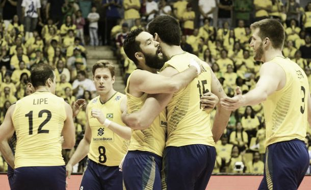 Com belas atuações de Evandro e Riad, Brasil vence Austrália pela Liga Mundial de Vôlei