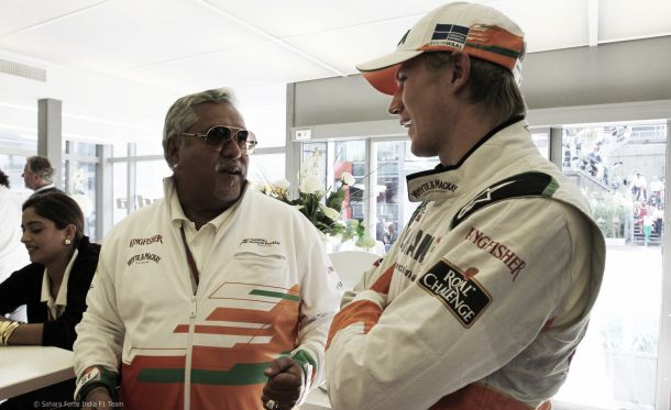 Vijay Mallya e Nico Hulkenberg (Fonte: Sahara Force India